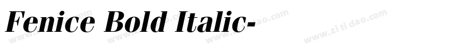 Fenice Bold Italic字体转换